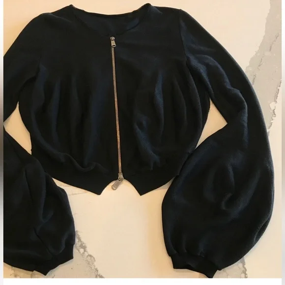 Yves Saint Laurent Navy Blue Blouse